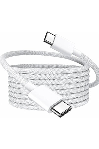 Özmen iphone Uyumlu 60W Destekli Type-C To Type-C Pd Hızlı Şarj ve Data Kablo...
