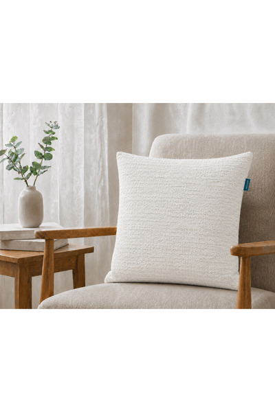 Rolivs Natural Texture Decorative Throw Pillow 45X45 cm - Zen White
