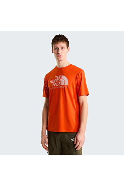 THE NORTH FACE 24/7 Logo Graphic Men's Orange T-Shirt