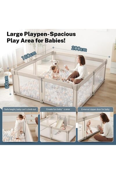 Generic Foldable Baby Playpen, 180 * 200cm Playpen for Babies and Toddlers, P...