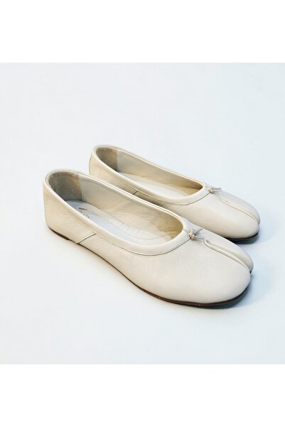 Ega ayakkabı Women's Genuine Leather Flip-Flops Ballet Flats