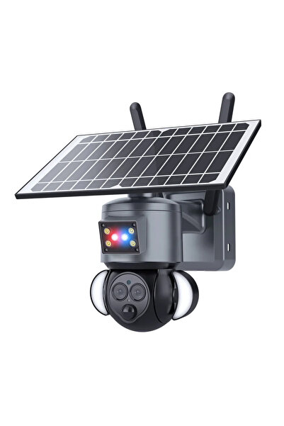 Sectec smart ηλιακή κάμερα ST-558-6M-12X-4G-EU, προβολείς, 3MP, 4G, PTZ