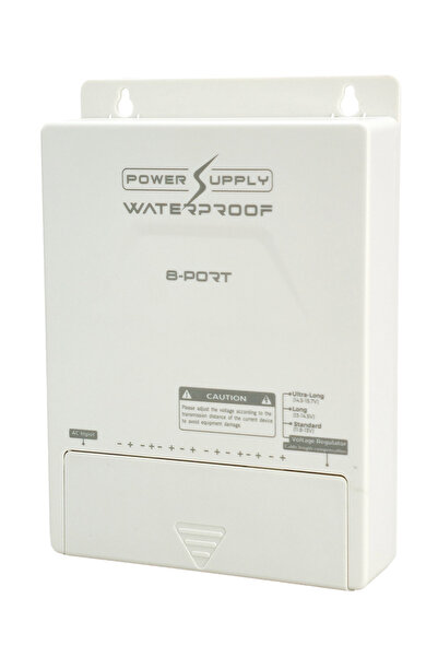 Folksafe τροφοδοτικό συστημάτων CCTV FS-DC120805W, 8 εξόδων, 12V/5A, αδιάβροχ...