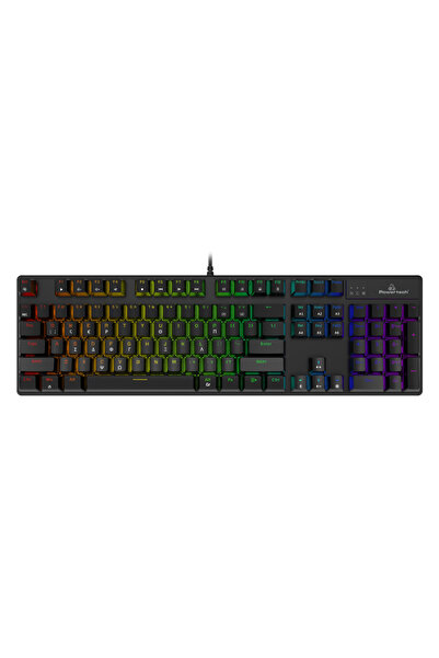 POWERTECH gaming πληκτρολόγιο PT-1254, ενσύρματο, RGB, μαύρο