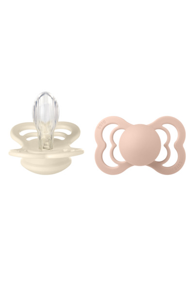 Bibs Комплект 2 Supreme Силиконови Пастиски Ivory/Blush - 18 месеца