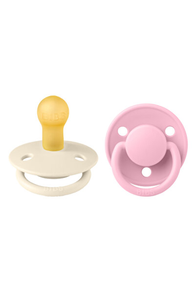 Bibs Комплект 2 De Lux пастияни от латекс, кръгла форма, 0 месеца, Ivory/Baby...