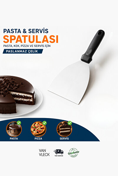 VAN VLECK Pasta ve Servis Spatulası – Paslanmaz Çelik Kek, Pasta, Börek ve Pi...