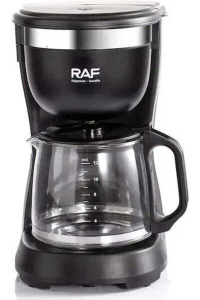 raf Coffee Maker with Filter 680W, Glass Carafe, Capacity 1.25L, Anti-Drip Sy...