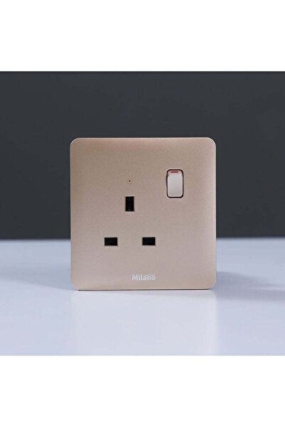Danube Home - Milano 13A Single Switched Socket With Led Indicat