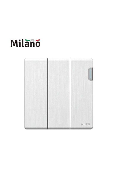 Danube Home Milano 10A 3G 1W Switch Aura - Fire Retardant PC, Brushed White, ...