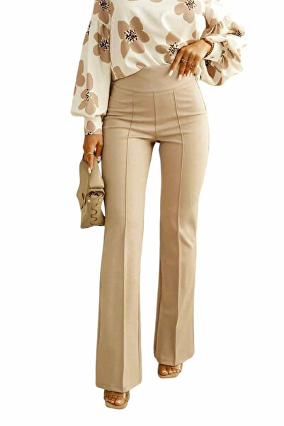 Woman's Fashion Γυναικείο υφασμάτινο παντελόνι εκρού