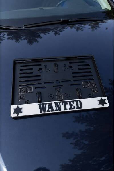 Carvian Wanted Motor Plakalık b004