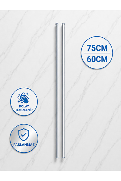 HARFA TİCARET 2'Lİ SET PASLANMAZ İNCE BURMA OKLAVASI (75-60CM)