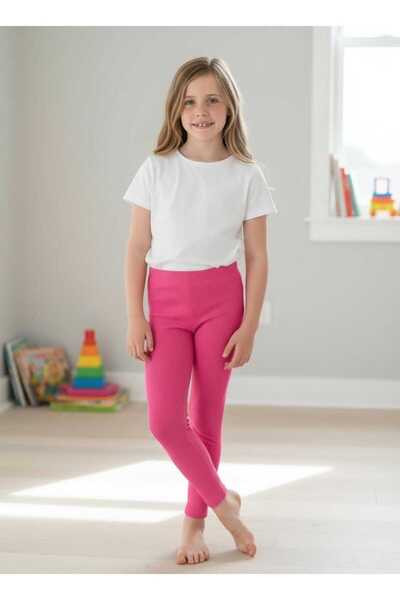 Bağcı Girls' Ribbed Leggings Flexible Comfortable Daily Wear