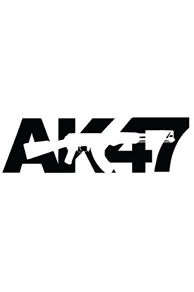Amo-Stickers Sticker auto AK 47 new 40cm Alb