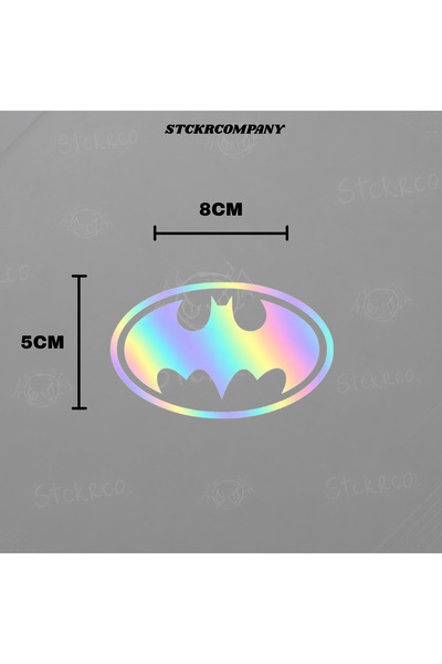 STCKRCO Batman Logo Sticker - Premium Motor ve Kask Sticker Etiket