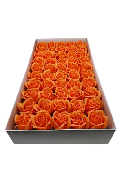 MACVI Set de 50 de trandafiri din săpun portocaliu — Eleganță și parfum 🌹 ✨