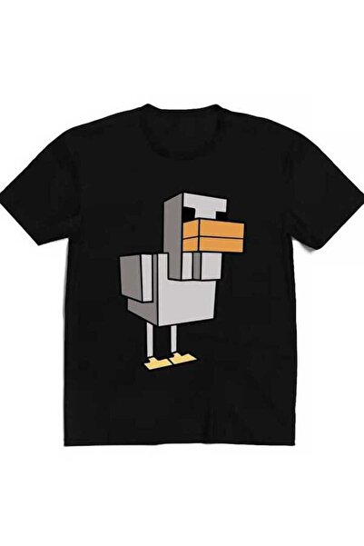 SVART WEAR Minecraft majica sa štampanim piletinom, okrugli izrez, 100% pamuk...