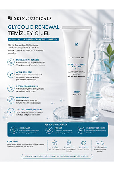 SkinCeuticals Glycolic Renewal Cleanser Cleansing Gel 150 ml - Pore Purifying...