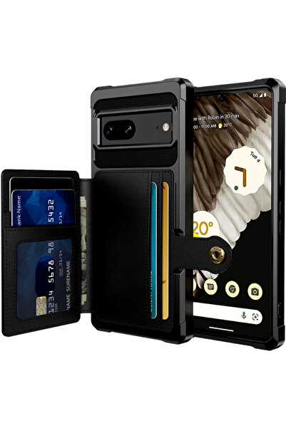 HappyCase 3 σε 1 - Θήκη Σιλικόνης με Ενσωματωμένο PU Πορτοφόλι - Google Pixel...