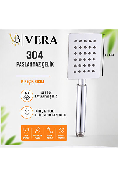 el duşu paslanmaz çelik 304 kireç kırıcılı