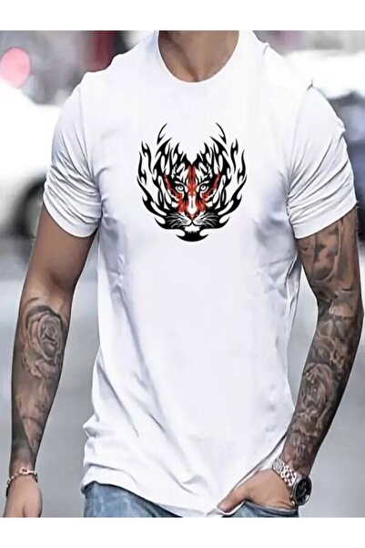 JANTIL MODA Tricou oversize pentru bărbați și femei – Tricou unisex alb vinta...