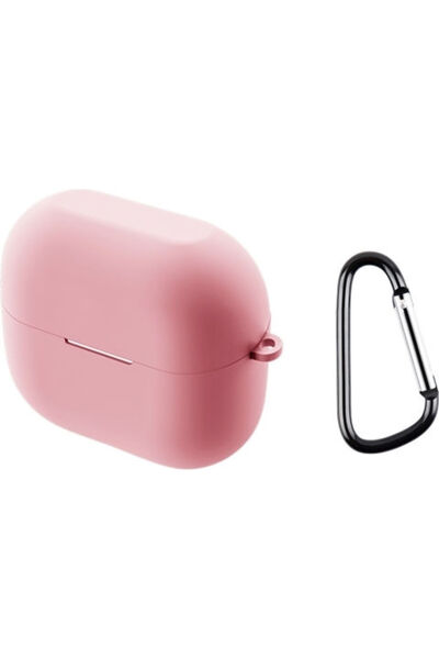 OEM Θήκη Σιλικόνης με Γάντζο Ασφαλείας για Samsung Galaxy Buds 3 3 Pro Ροζ