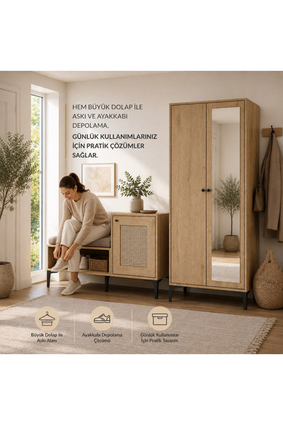 VENATTO massimo life (aynalı)portmanto (%100mdf)