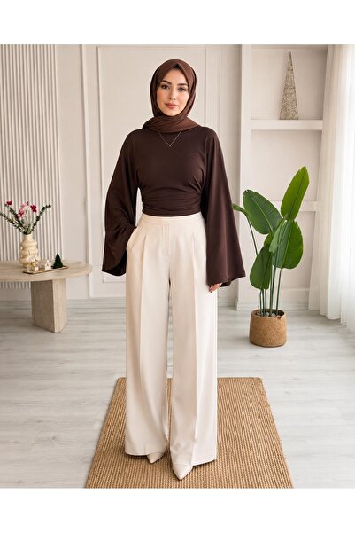 unika boutique Ženska bluza sa širokim rukavima i kratkim krojem