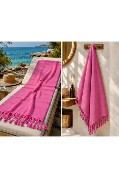 Missi Aegean Breeze Marina Thin Peshtemal - Fuchsia - 100% Cotton Beach, Pool...