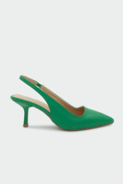 LAMİNTA Sahra Classic Women's Green Heeled Shoes