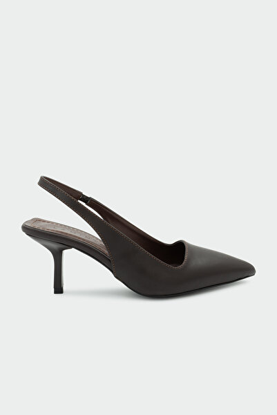 LAMİNTA Sahra Classic Women's Bitter Brown Heeled Shoes