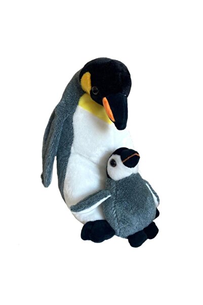 Beppe "Pinguin de pluș cu pui 20 cm ZOO realist"