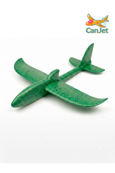 Canjet 35Cm Yeşil Epp Köpük Planörü Uçak Çocuk Oyuncak - Elle Atılan Eğlencel...