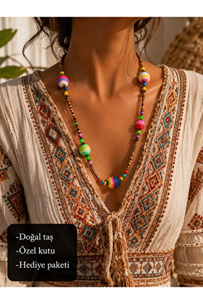 HER ŞEY NOTA www.herseynota.com Elowen Bohemian Colorful Bead Necklace