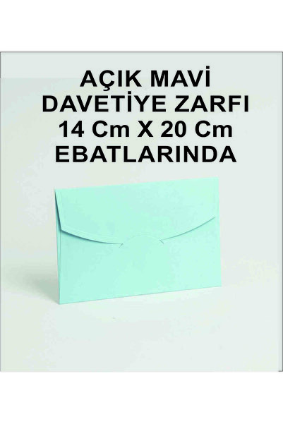 Çınar AÇIK MAVİ DAVETİYE ZARFI (50 ADET)