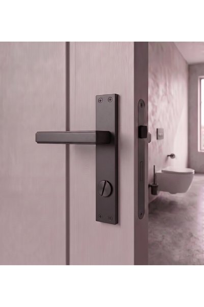 almital mobilya aksesuarları furniture accessories Lusso Anthracite Mirrored Door Handle Luxury Wc Door Handle
