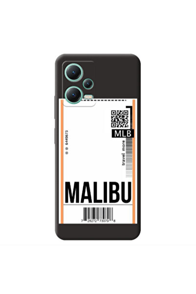 Other Xiaomi Redmi Note 12 Pro 5G Malibu Travel More Black Colored Silicone T...