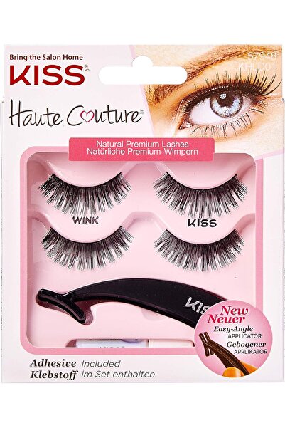 Kiss Haute Couture Eyelashes Duo Pack With Applicator Khld01, 2 Pair