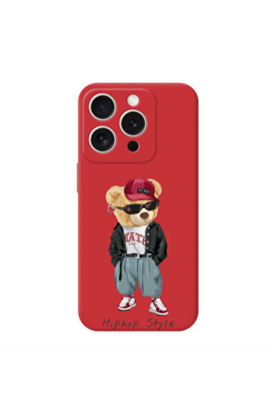 Other Apple iPhone 15 Pro Hip hop style Red Colored Silicone TPU Θήκη