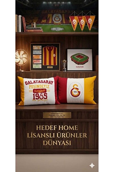 Zorluteks Lisanslı Galatasaray Taraftar Desenli Yastık Kılıfı-50x70 cm (Tekli...