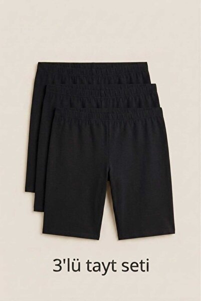 enmodaiçgiyim Women's Plus Size High Waist Short Leggings - Cotton Lycra Over...