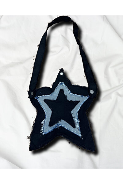 Toum Star Detail Jeans Shoulder Bag