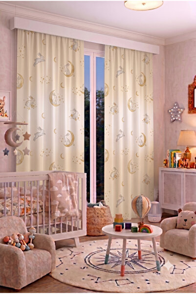 EFSANE PET Baby Kids Room Background Curtain 140X260 cm 2 Wings Cute Patterne...