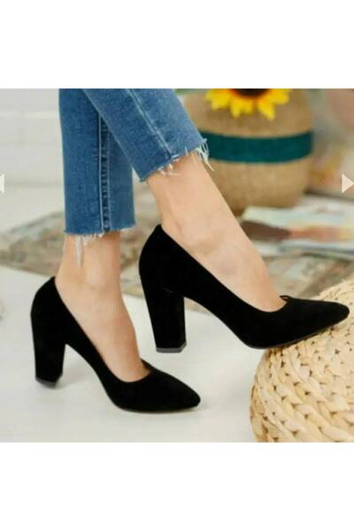 stilmod KADIN KALIN TOPUK STİLETTO 9CM TOPUK BOYU