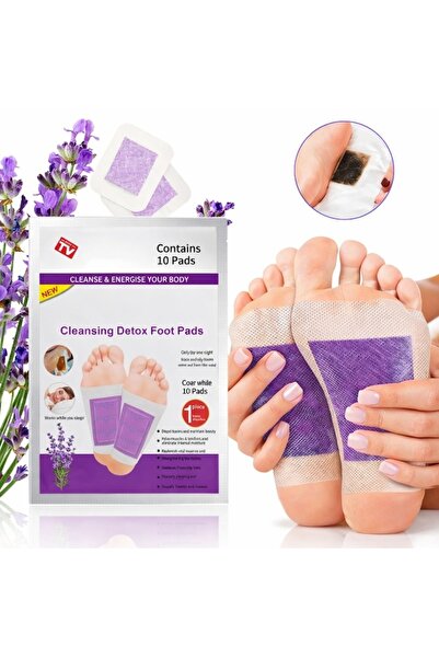 MACVI Set de 10 plasturi detoxifiante pentru picioare cu lavandă — Relaxare ș...