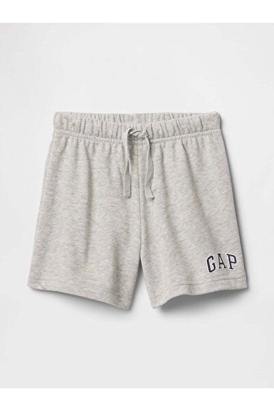 GAP Boy's Logo Terry Cloth Shorts Gray