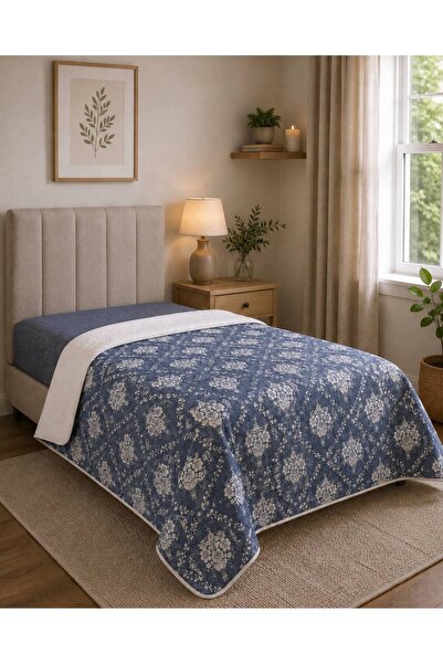 ŞENER HOME French Bouquet Pattern Printed 150X240 Cm. Single Person Single Pike