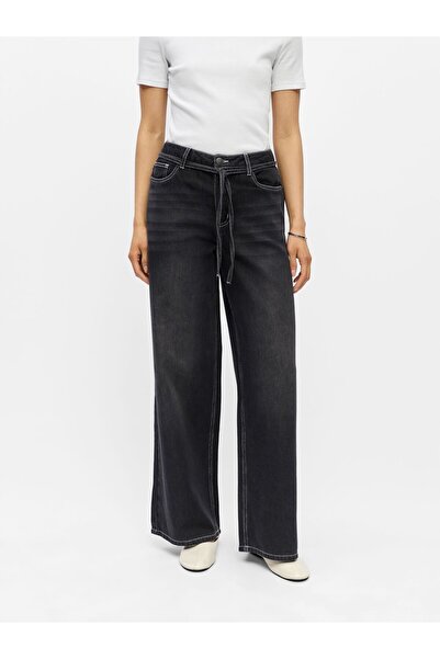 Object Wide Leg Jeans Bindegürtel