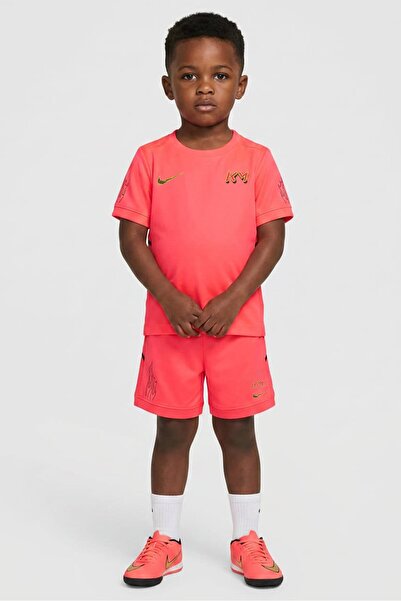 Nike Toddlers Boy 2 Pieces Brand Logo Training Jersey And Shorts Set, Neon Pink